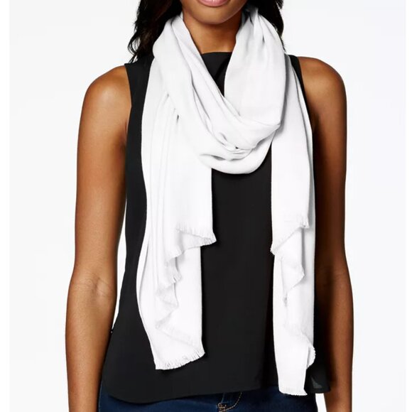 Wrap and Scarf in One, I.N.C. White - Picture 2 of 4